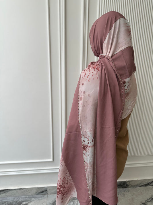 SUNSET BLUSH | LUXE SOFT RHINESTONE TURKISH HIJAB