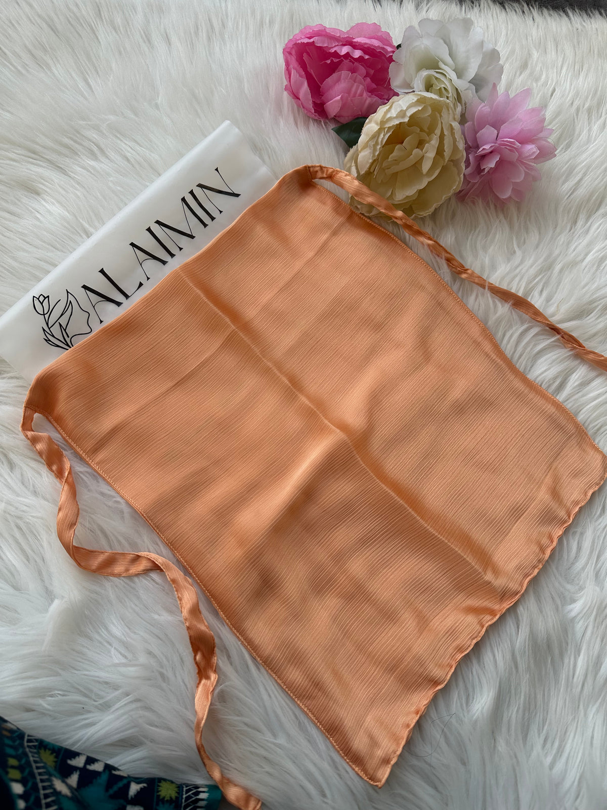 Silk Niqab | Peach Orange