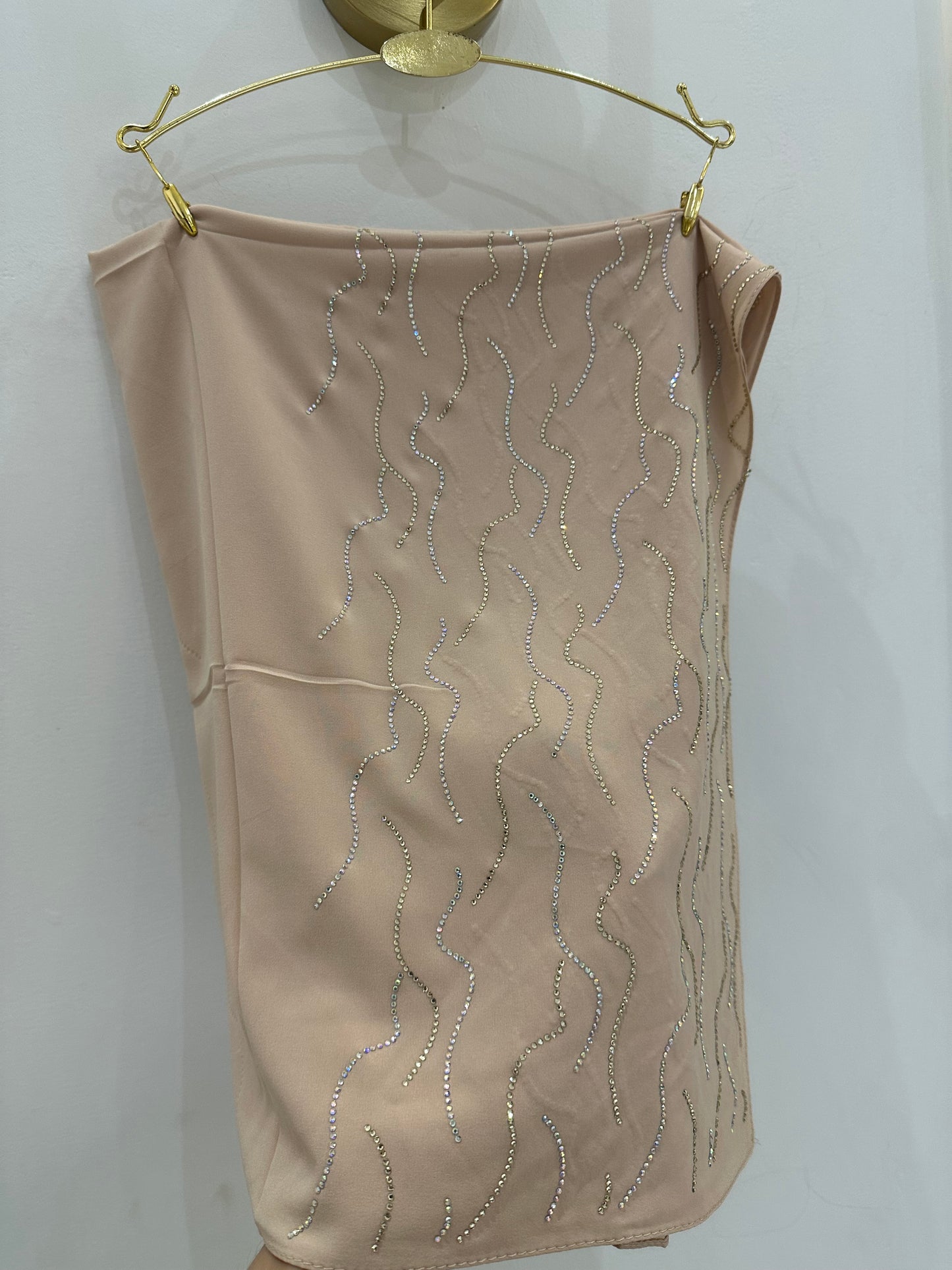 Nude Beige Premium Fancy Stone Hijab