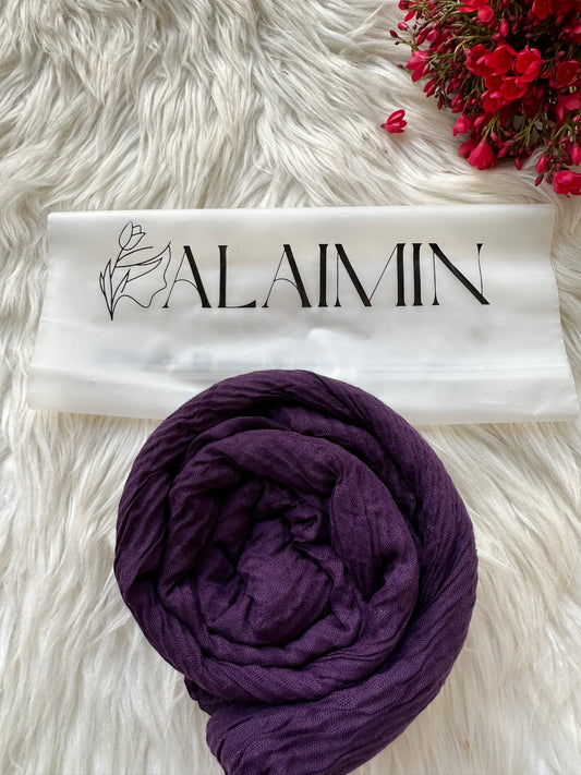 Plum Purple Cotton Crush Hijab