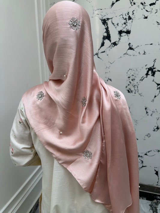 Bahar-e-Gul | Rose Gold | Signature All-Over Floral Hijab