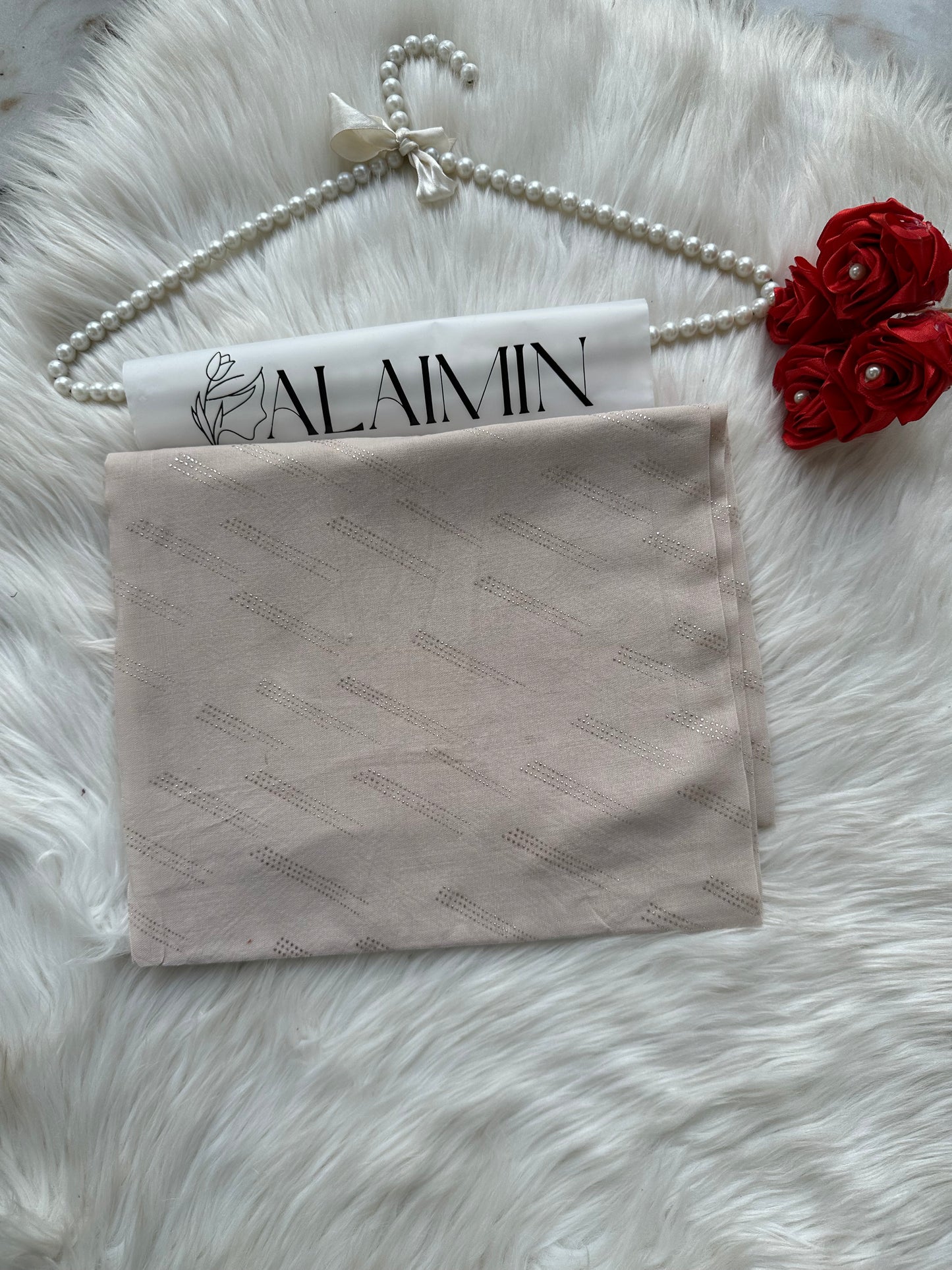 Ivory Pearl Sparkle Dewdrop Fancy Summer Hijab