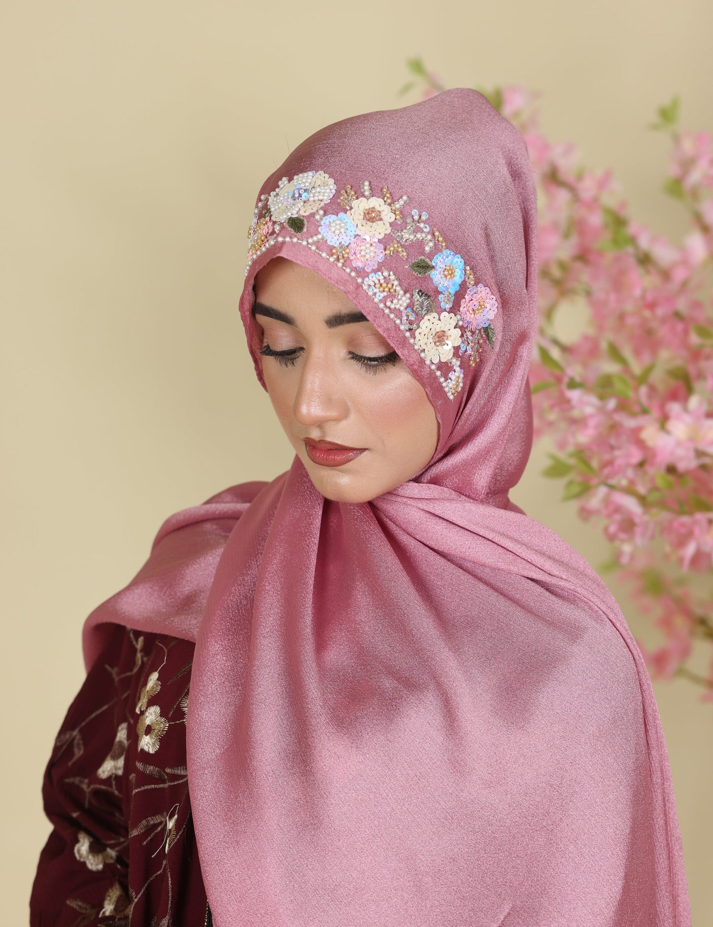 GUL E AFSHA | FESTIVE PARTY WEAR LUXURY HANDWORK ROSE DUST PARTY WEAR FOR WEDDINGS & EID