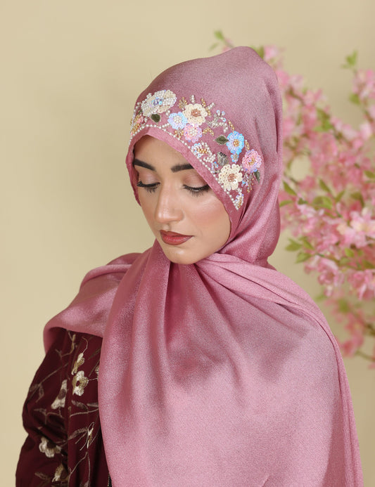 GUL E AFSHA | FESTIVE PARTY WEAR LUXURY HANDWORK ROSE DUST PARTY WEAR FOR WEDDINGS & EID