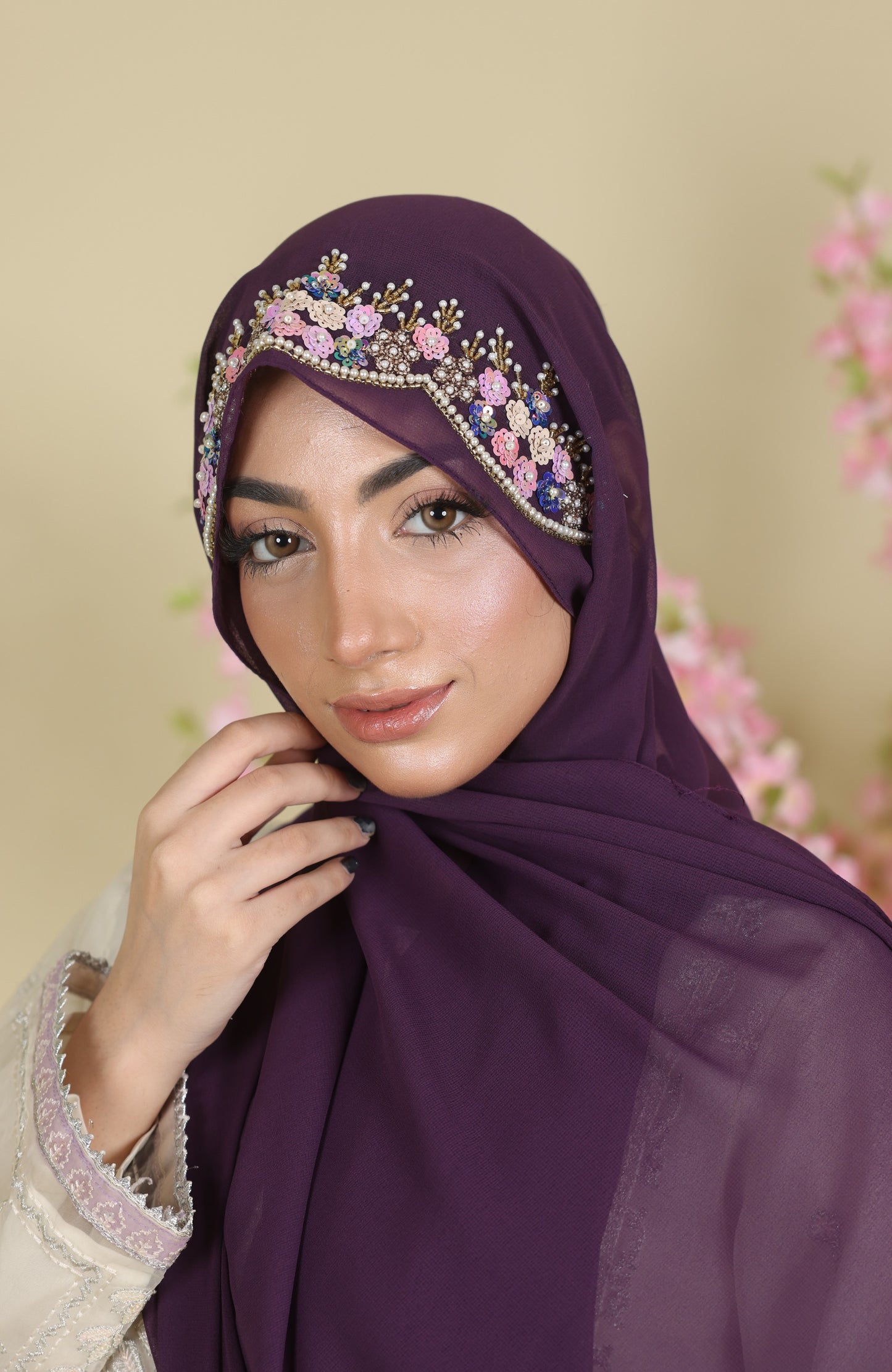 purple
fancy hijab
lilac
violet
chiffon hijab