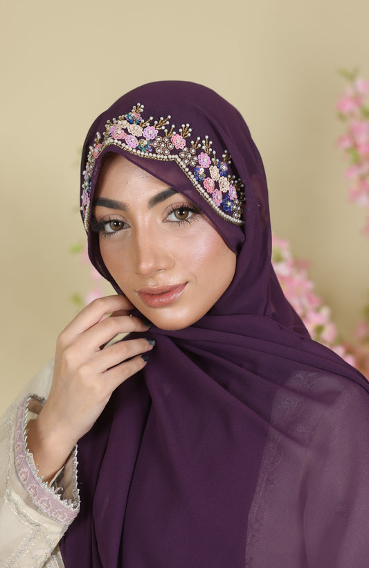 purple
fancy hijab
lilac
violet
chiffon hijab