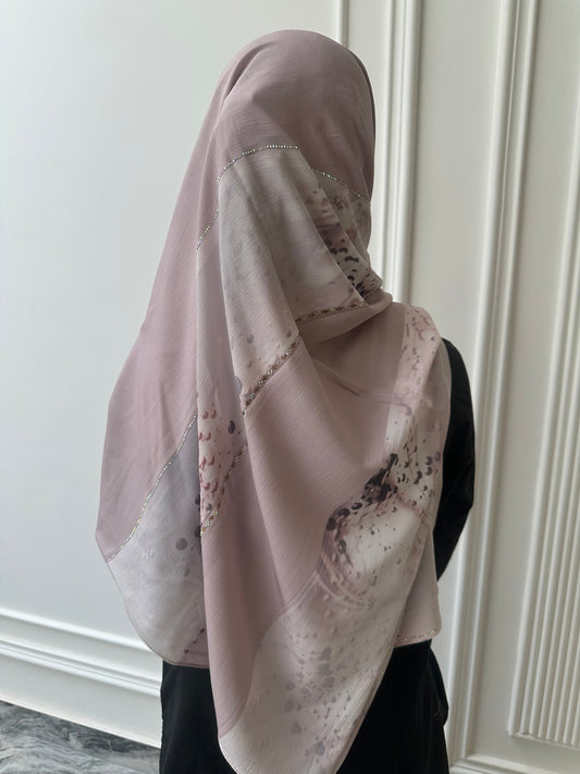 SAND PINK| LUXE SOFT RHINESTONE TURKISH HIJAB (Copy)