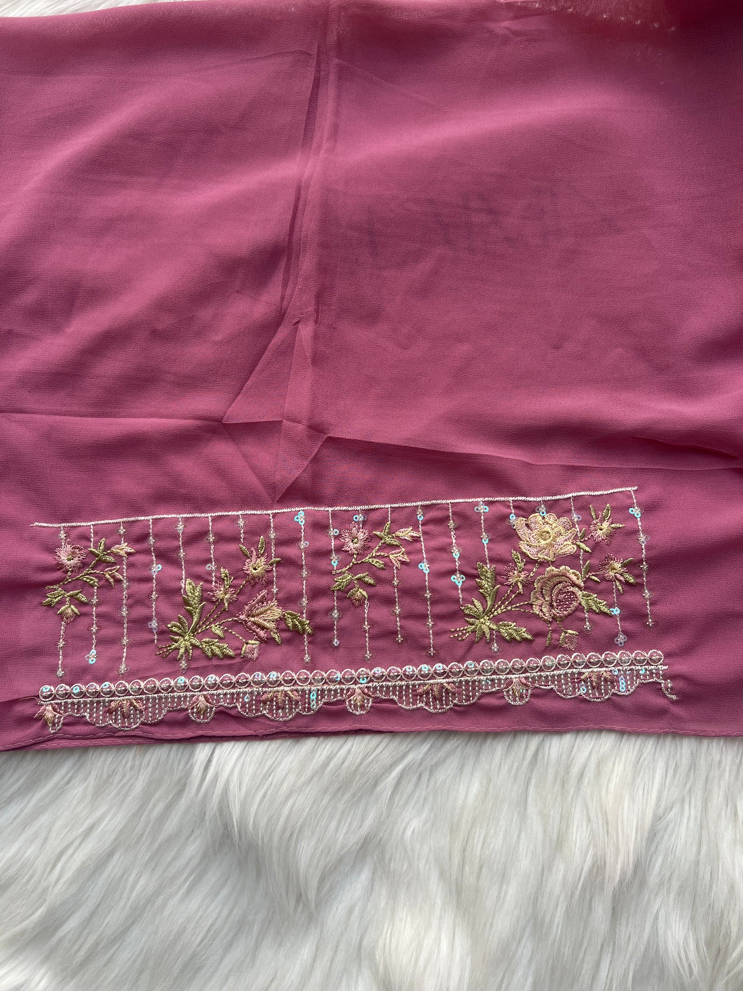 Thread Work Chiffon Hijab