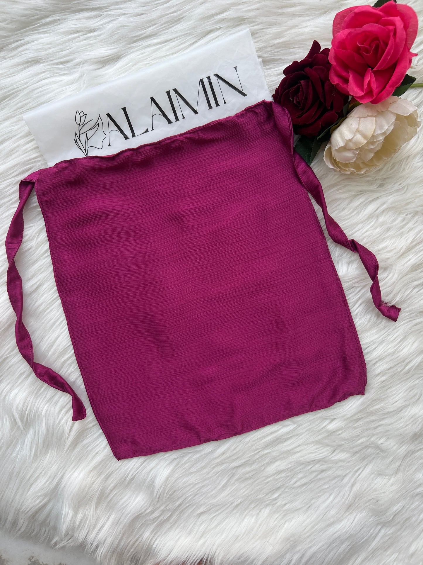 Silk Niqab | Shocking Pink