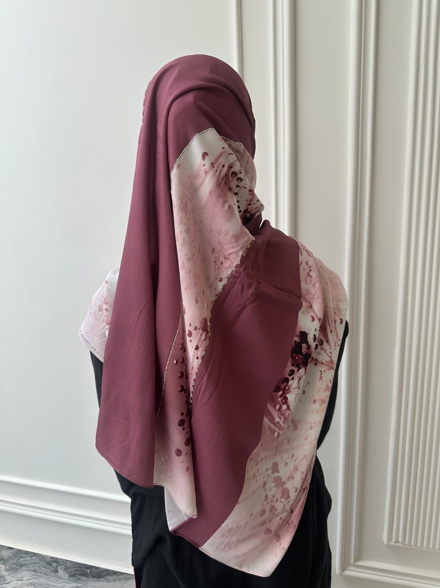 MAUVE | LUXE SOFT RHINESTONE TURKISH HIJAB