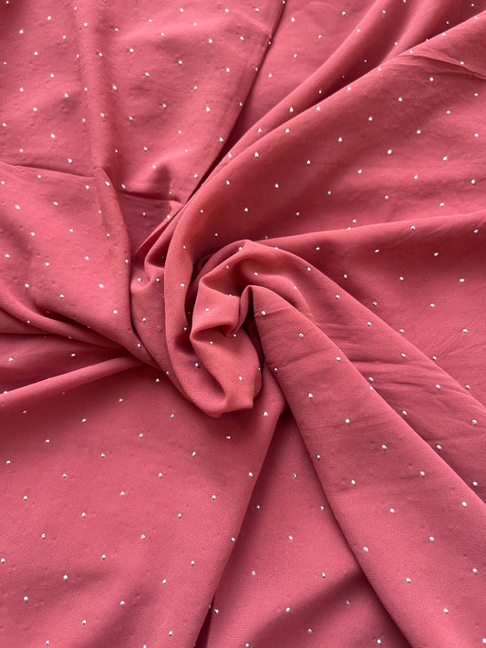ROSE BLUSH | RHINESTONE CHIFFON HIJAB