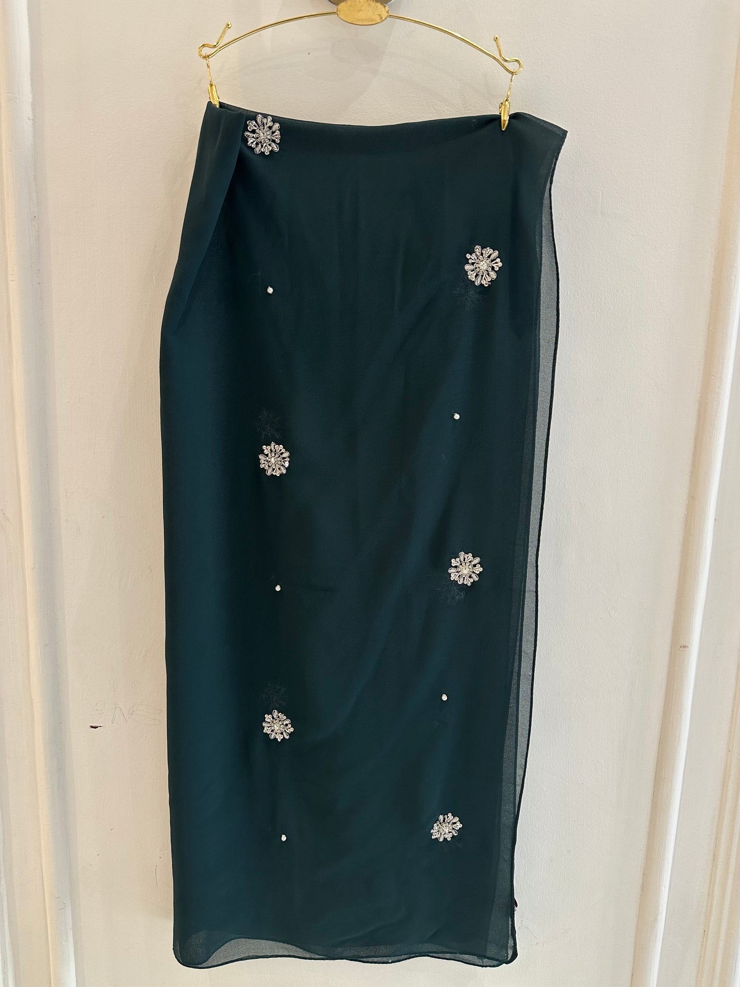 Bahar-e-Gul | Bottle Green | Signature All-Over Floral Hijab