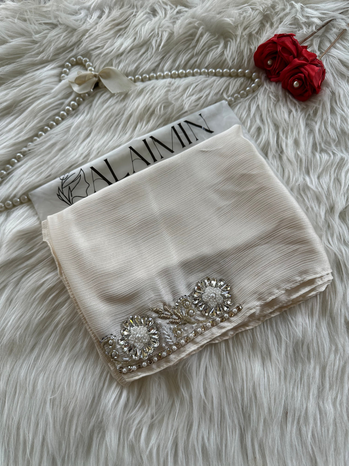 ANAYA | FESTIVE HANDWORK OFFWHITE HIJAB