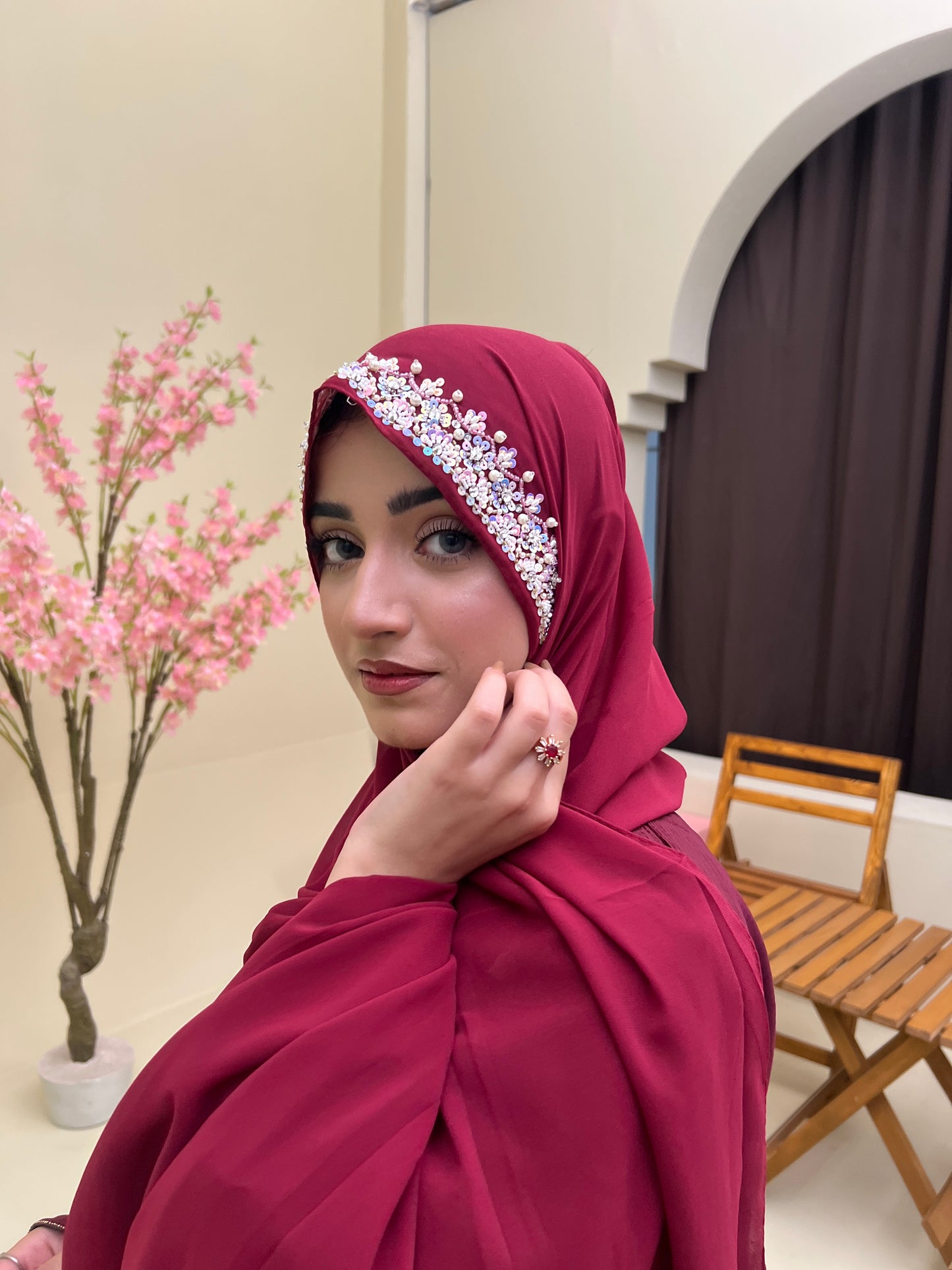 SHEHNAI | FESTIVE PARTY WEAR LUXURY HANDWORK MAROON PARTY WEAR FOR WEDDINGS & EID