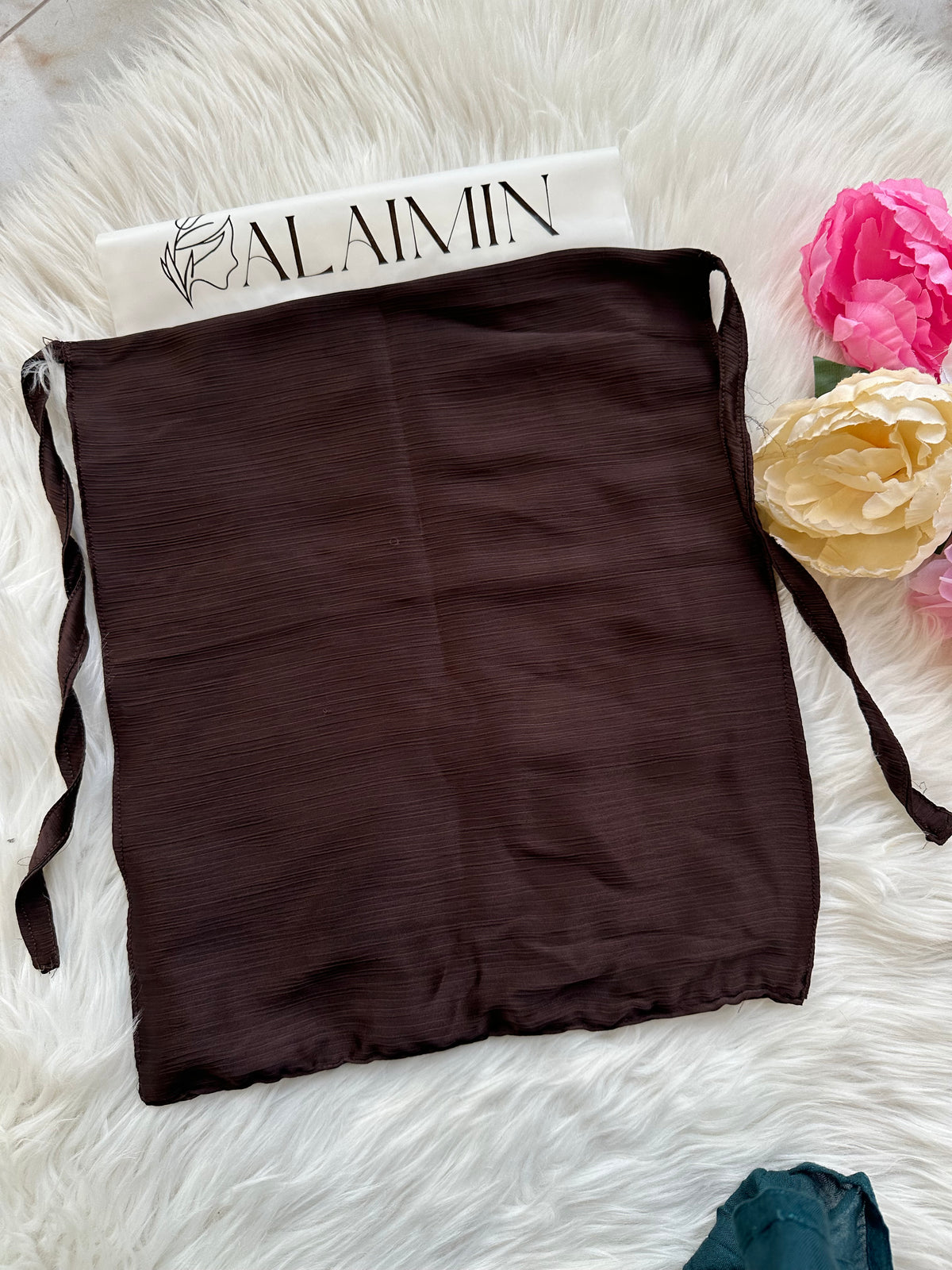 Silk Niqab | Dark Brown