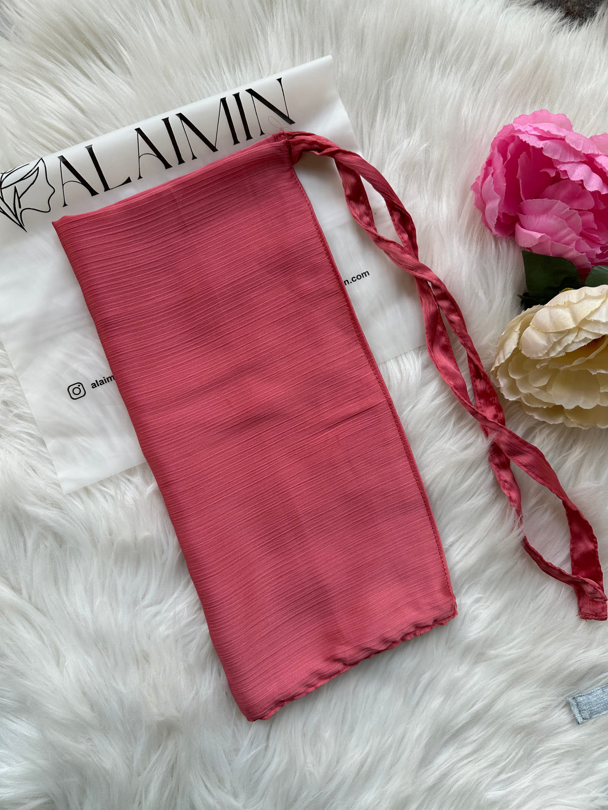Silk Niqab | Dark Pink
