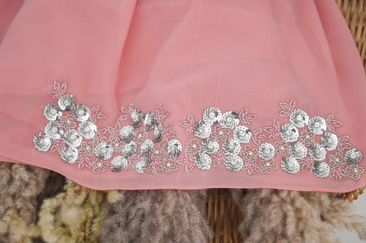 SHAGUN | FESTIVE HANDWORK LIGHT PINK HIJAB