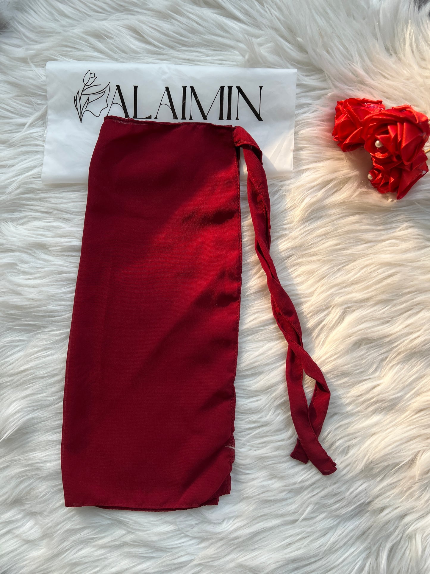 Chiffon Niqab | Classic Maroon