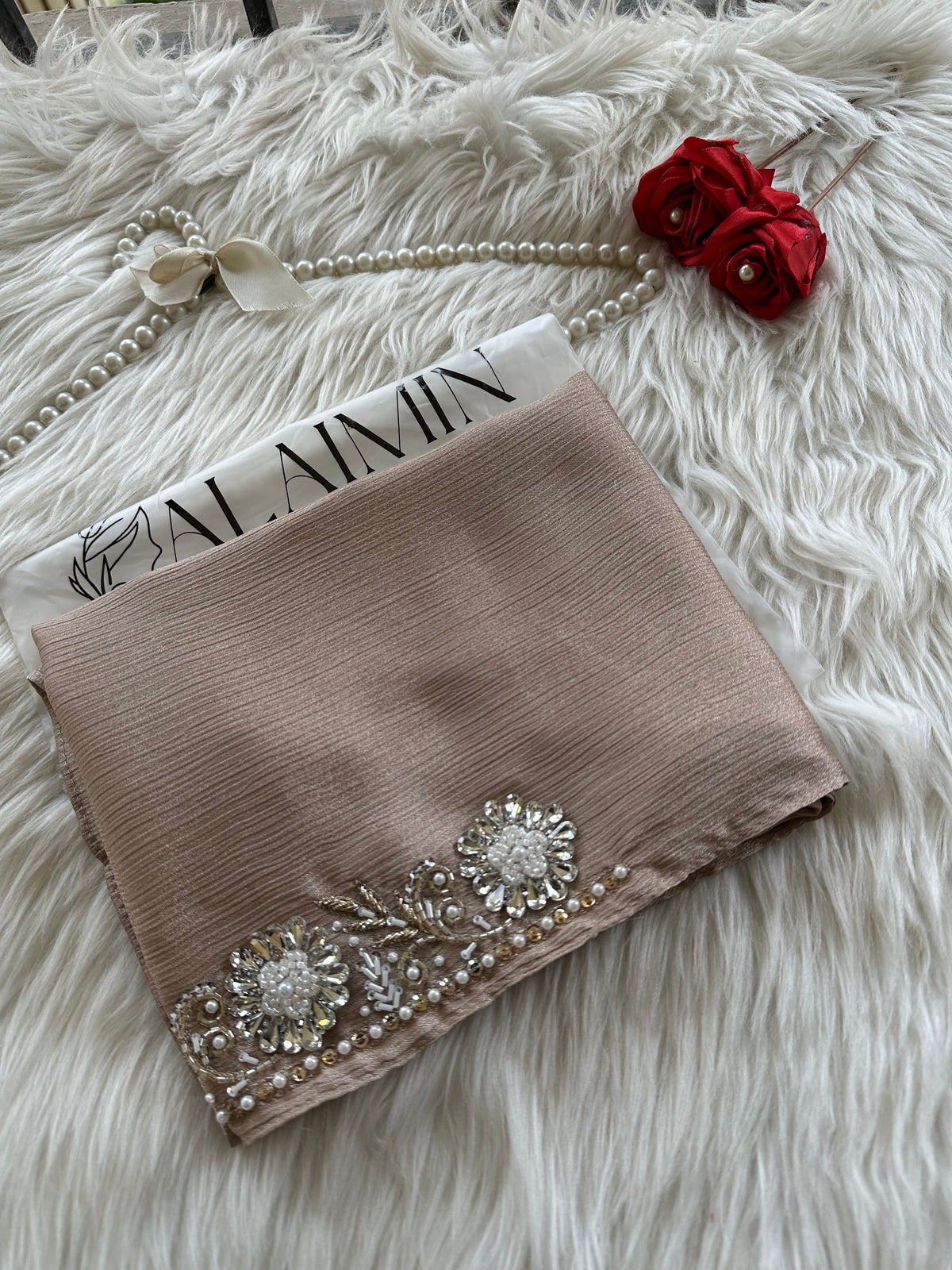ANAYA | FESTIVE HANDWORK BIEGE BROWN HIJAB