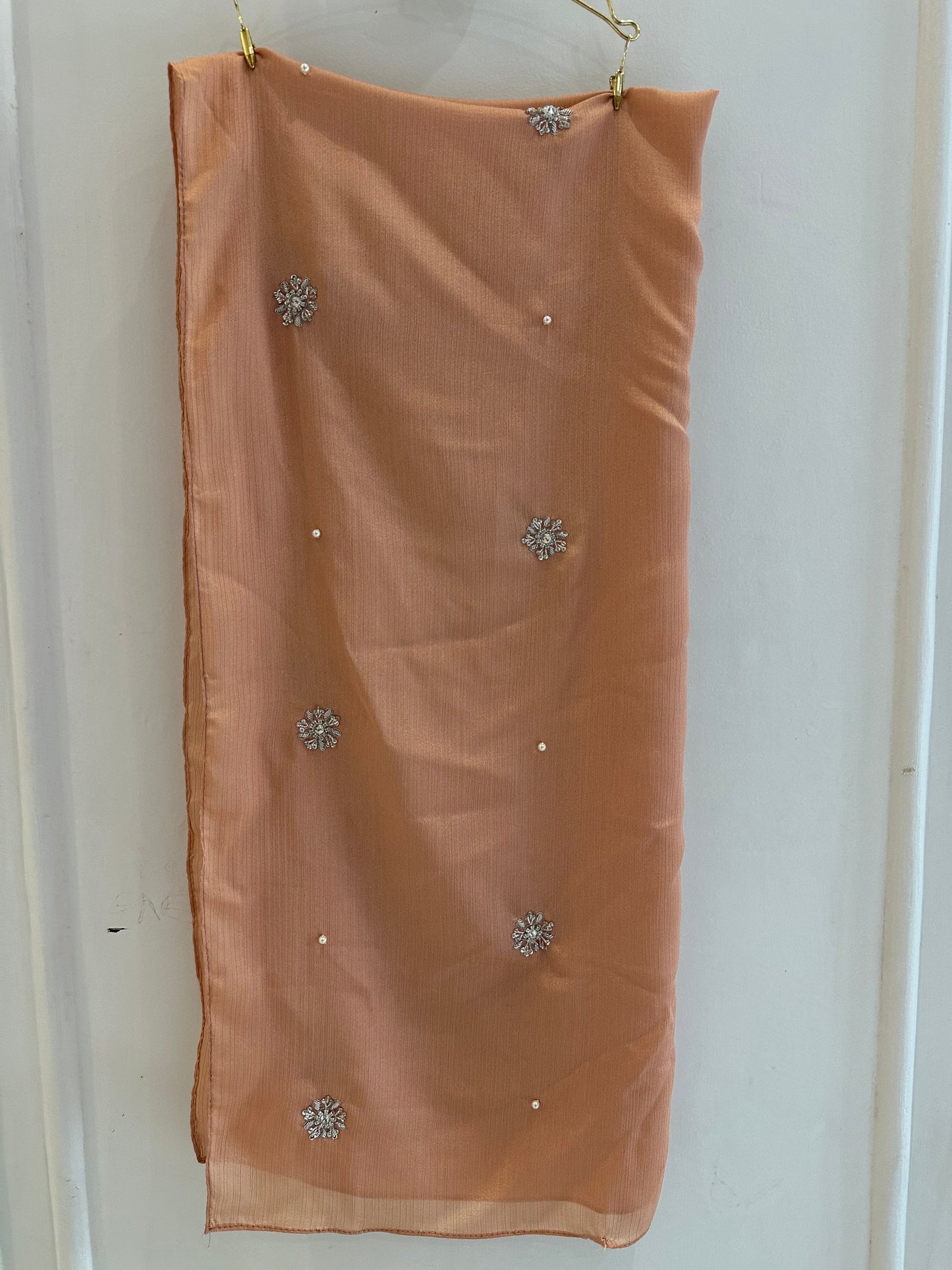 Bahar-e-Gul | Peach | Signature All-Over Floral Hijab