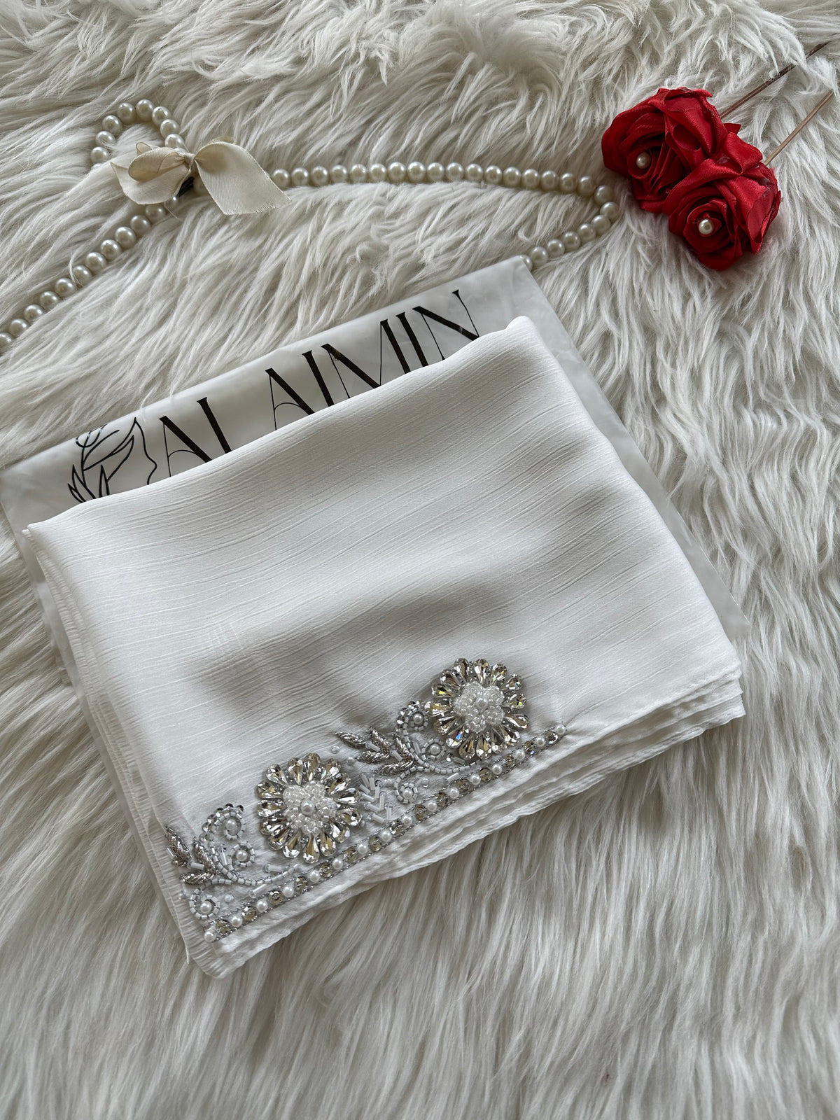 ANAYA | FESTIVE HANDWORK WHITE HIJAB