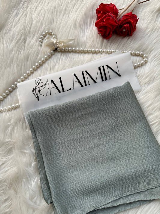 SAGE GREEN | PREMIUM CRINKLE SILK HIJABS