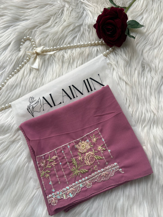 Thread Work Chiffon Hijab
