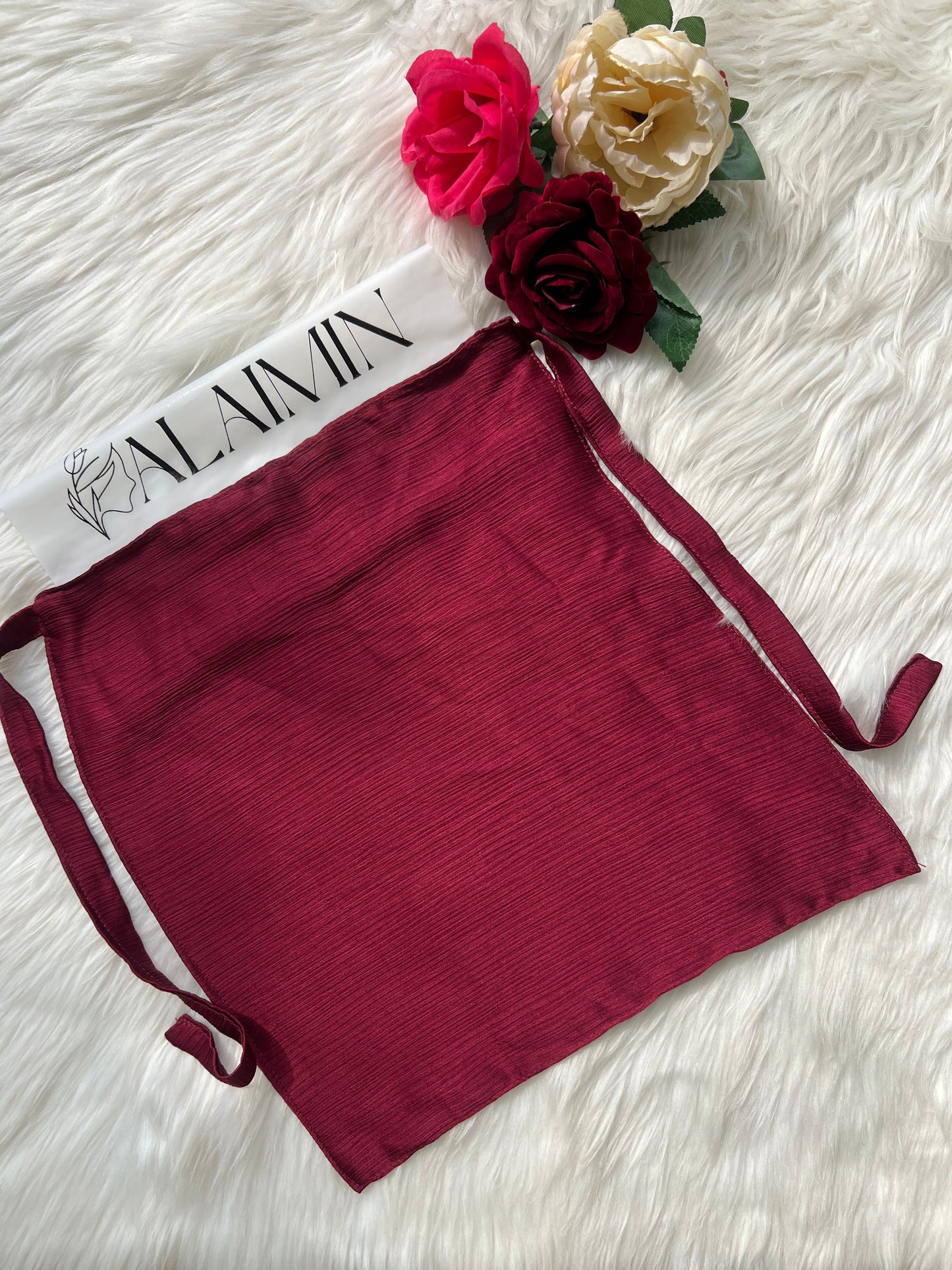 Silk Niqab | Maroon