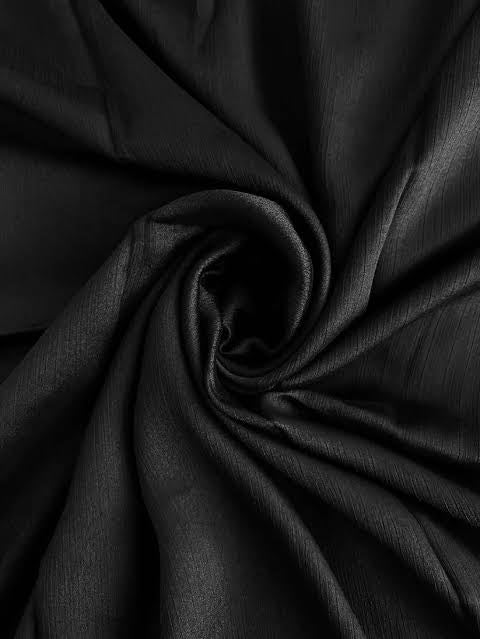 BLACK| PREMIUM CRINKLE SILK HIJABS