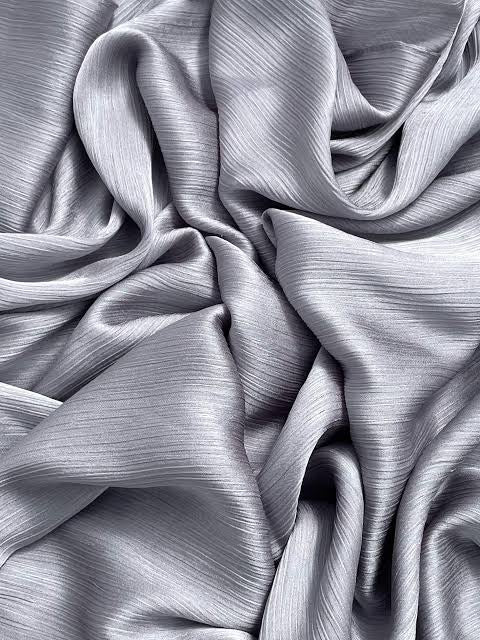 SILVER | PREMIUM CRINKLE SILK HIJABS