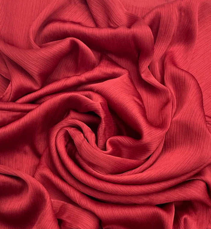 RED | PREMIUM CRINKLE SILK HIJABS