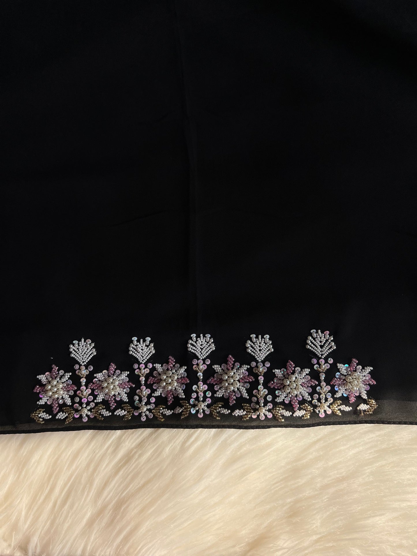 GULZAAR| FESTIVE PARTY WEAR LUXURY HANDWORK BLACK HIJAB