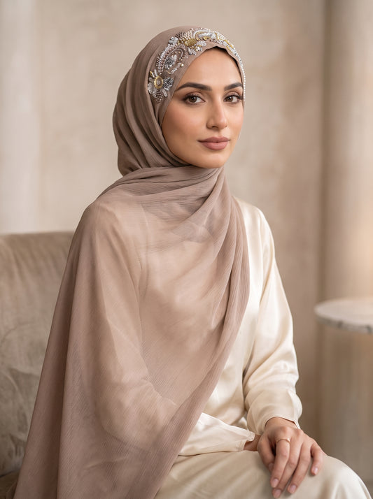SHABNUM | FESTIVE PARTY WEAR LUXURY HANDWORK BEHGE HIJAB