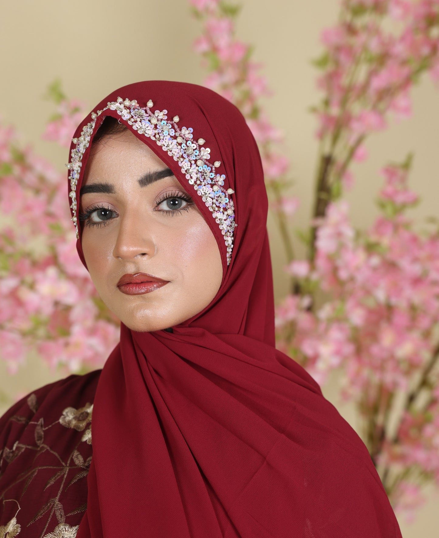 SHEHNAI | FESTIVE PARTY WEAR LUXURY HANDWORK MAROON PARTY WEAR FOR WEDDINGS & EID